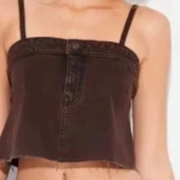 Wild Fable Brown Sleeveless Crop Bustier Top - Picture 13 of 13